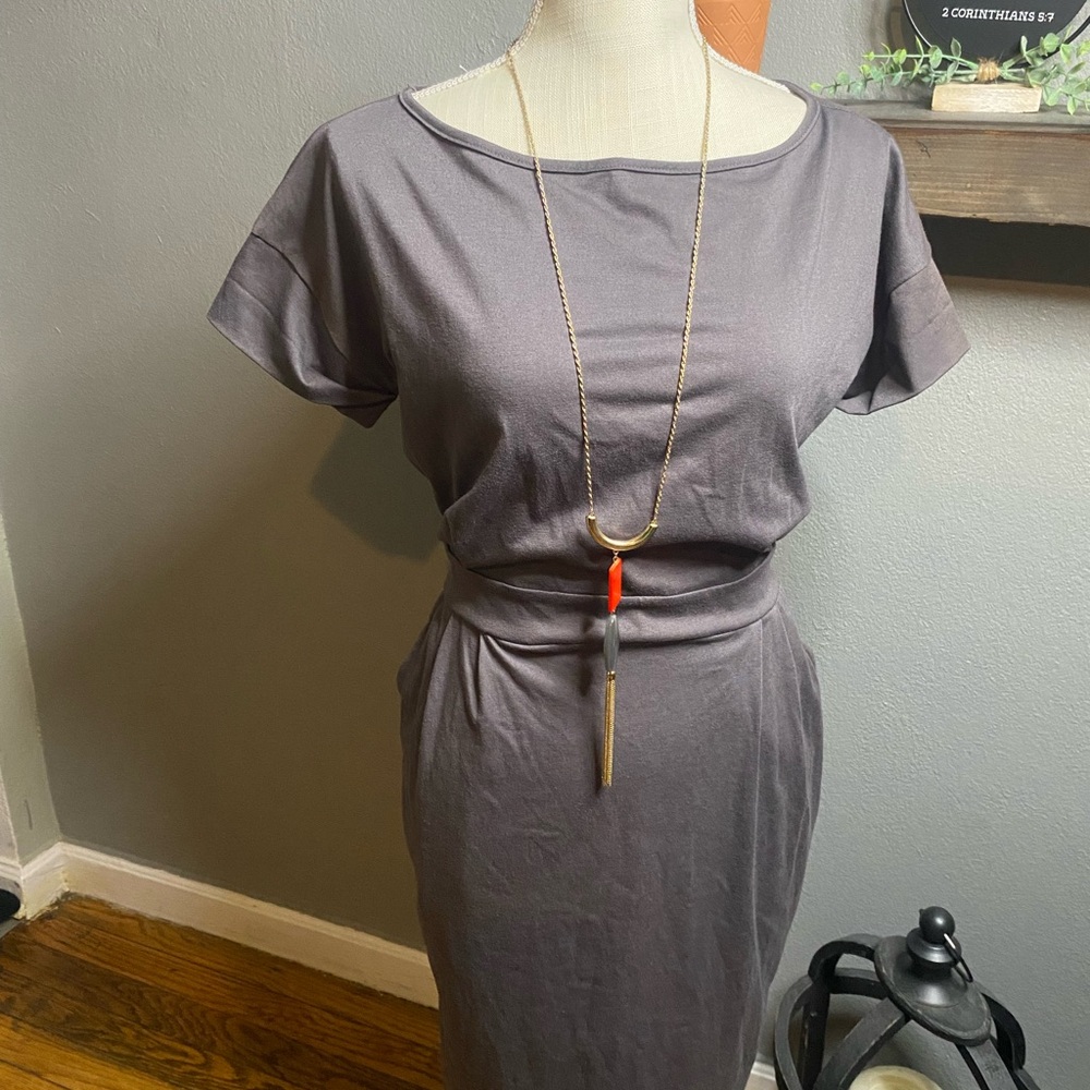 Elegant Gray Women's Dress